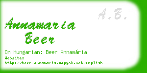 annamaria beer business card